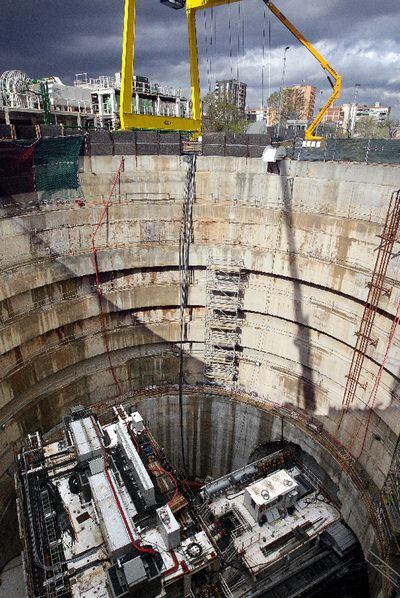 Imagen de una de las tuneladoras de la línea 9 del metro.
