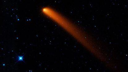 El cometa C/2013 A1 Siding Spring visto por el telescopio espacial &lsquo;Wise&rsquo;, de infrarrojo. 