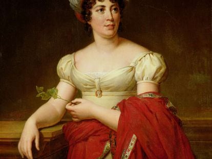 Madame de Staël retratada por Marie Éléonore Godefroid.