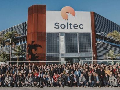 Equipo de Soltec, en Murcia. 