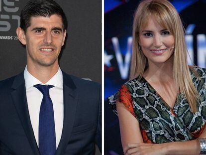 Thibaut Courtois y Alba Carrillo.