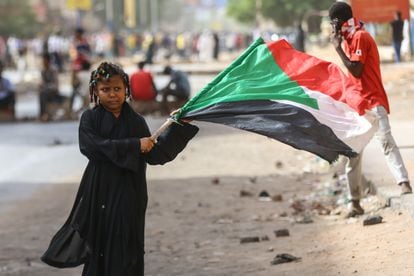 Demonstration in Khartoum, the capital of Sudan, on July 2.  
