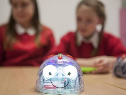 Robots utilizados en contextos educativos en un programa de la Universidad de Plymouth.