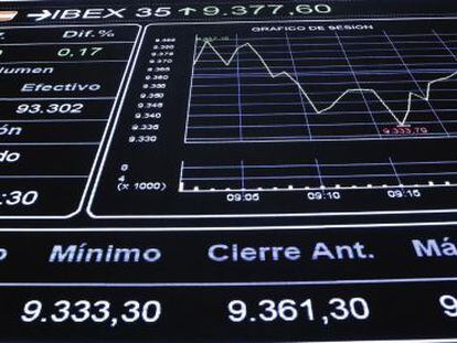 La Bolsa española y su principal sector, el Ibex 35.