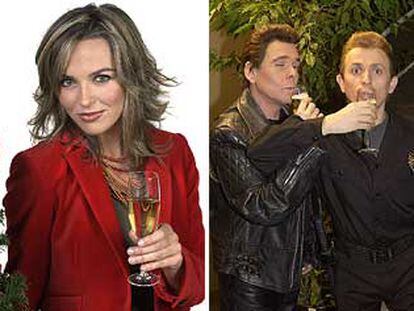 Carolina Ferre (Tele 5) y el dúo cómico Cruz y Raya (TVE).