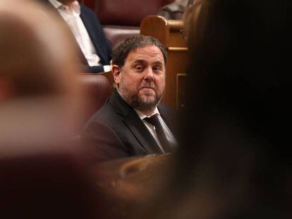 Oriol Junqueras, en el Congreso de los Diputados.