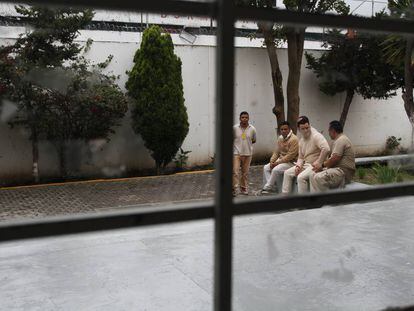 Un grupo de reos en el reclusorio sur de la Ciudad de M&eacute;xico.