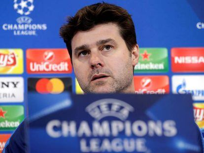 Mauricio Pochettino, entrenador del Tottenham, durante la rueda de prensa previa al partido contra la Juventus.