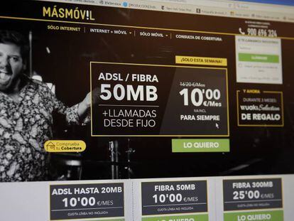 Página web de MasMóvil.