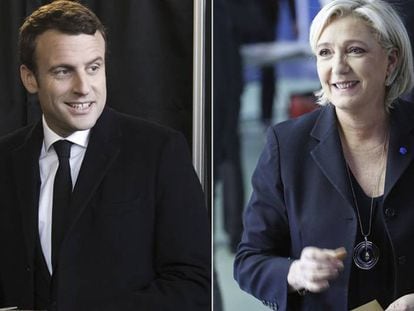 Enmanuel Macron y Marine Le Pen se enfrentarán en la segunda vuelta de la presidencia francesa, según los sondeos de estimación de voto.
