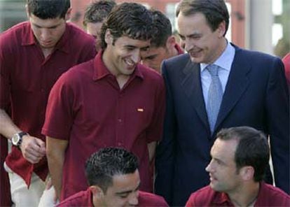 José Luis Rodríguez Zapatero, Raúl, Xavi y Etxeberria