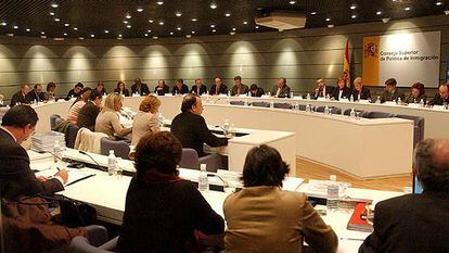 Reunión del Consejo Superior de Políticas de Inmigración.