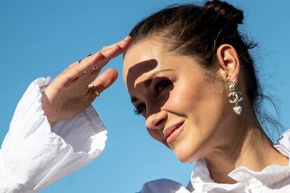 Marion Cotillard posa para fotógrafos en San Sebastián.