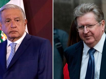 Andrés Manuel López Obrador y Germán Larrea