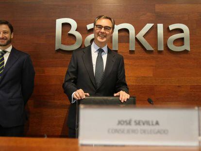 Jos&eacute; Sevilla, consejero delegado de Bankia, en la presentaci&oacute;n de resultados de 2017.