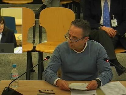 Álvaro Pérez, durante el interrogatorio de la Fiscalía en el juicio por la rama valenciana de Gürtel, este lunes.