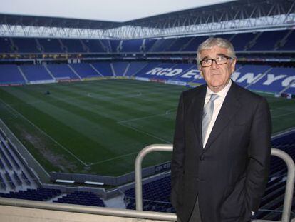 Daniel Sánche Llibre, en el estadio de Cornellà
