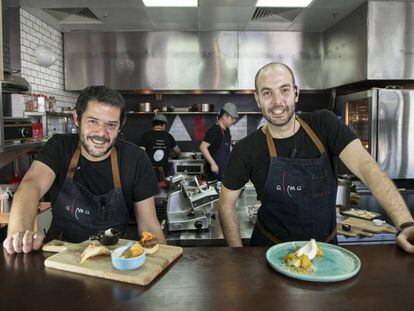 Daniel Negreira (izquierda) y Sergio Moreno en el primer restaurante Alma 