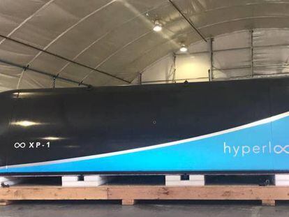 Un vagón del Hyperloop