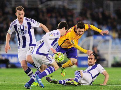 Mikel tomba Messi davant Elustondo.