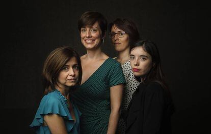 Marta Orriols, Marta Carnicero, Eva Baltasar y  Luna Miguel, escritoras.