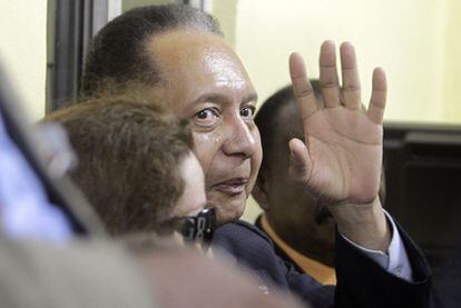 Jean-Claude 'Baby Doc' Duvalier a su llegada al aeropuerto de Puerto Príncipe.