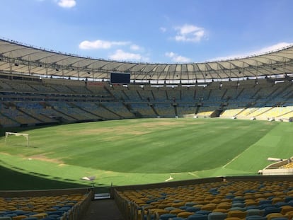 El c&eacute;sped del Maracan&aacute; comienza a secarse.