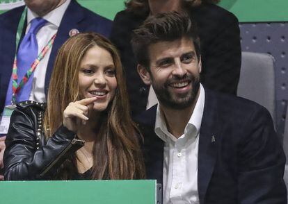 Shakira y Piqué, en el final de la Copa Davis, en Madrid, en noviembre.