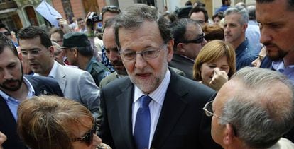 Mariano Rajoy, en Alfalfar, este mi&eacute;rcoles. 