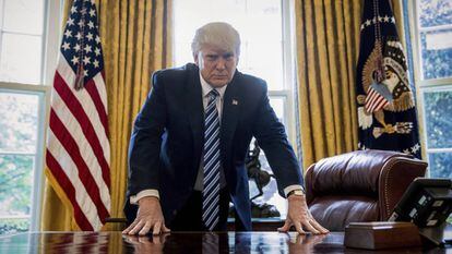 Trump, en el despacho oval de la Casa Blanca.