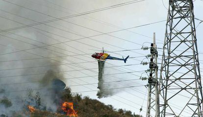 Incendio en Collserola el año pasado.