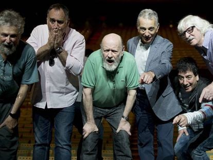 Los integrantes de Les Luthiers en la presentación de '!Chist! Antología', en Sevilla.