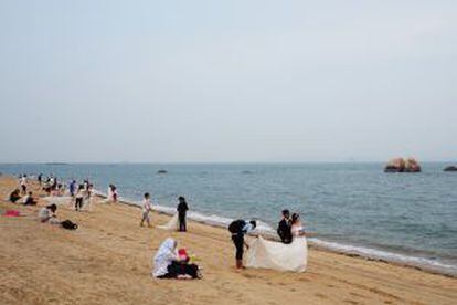 Playa de Haiyuntai, en la isla de Xiamen (China).