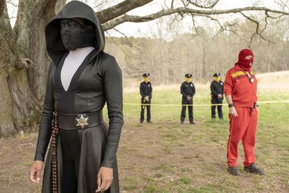 Imagen promocional de 'Watchmen', miniserie de HBO, la producción con más nominaciones este año.
