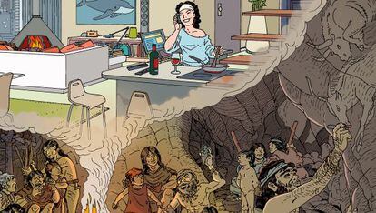 Detalle de la ilustración para la portada de 'La casa. Crónica de una conquista'.