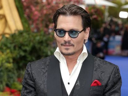 Johnny Depp durante la presentación de su última película.
