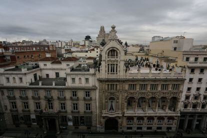 Estado de las obras del Centro Canalejas, en Madrid.