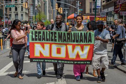 Manifestación a favor de la legalización de la marihuana el pasado mayo.