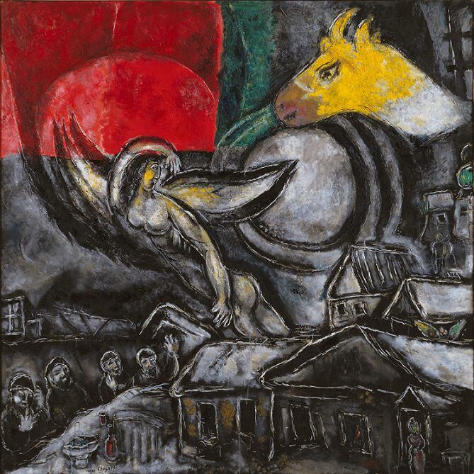 'Semana Santa' (1968), de Marc Chagall. Un óleo sobre lienzo del Centro Pompidou (París) expuesto ahora en Niza.
