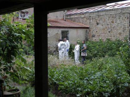 La huerta donde cayó Monika Asenova, la mujer asesinada este 8 de julio por su pareja en Salas de los Infantes (Burgos). En vídeo, el pueblo condena la muerte de la víctima.
