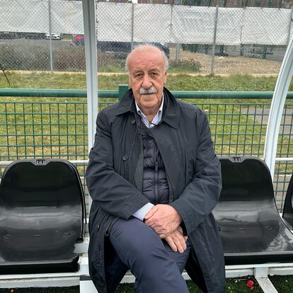 Vicente del Bosque, en las intalaciones del Rayner´s Lane F.C. de Londres, este domingo
