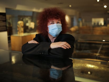 La egiptóloga Joann Fletcher, retratada en el Museo Egipcio de Barcelona.