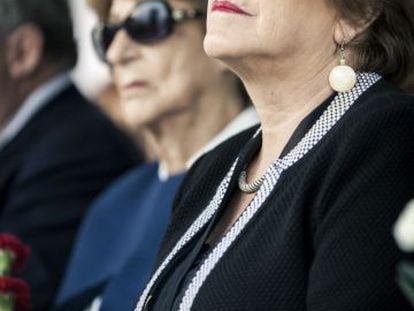 La presidenta chilena Michelle Bachelet, durante el homenaje a su padre.