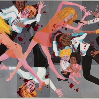 'American People Series #20: Die', inspirada en el 'Guernica' de Picasso, reflejaba la guerra social y racial durante el llamado 'largo y cálido verano' de 1967. cuando estallaron 159 disturbios raciales en distintas ciudades de Estados Unidos.