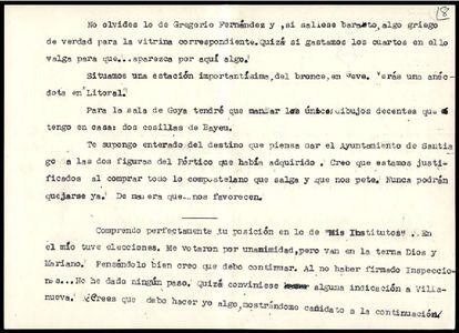 Carta de Xosé Filgueira, expuesta en la web del Consello da Cultura como parte de la colección 'Os profetas do Pórtico e a cultura galega. Unha viaxe que non cesa'.