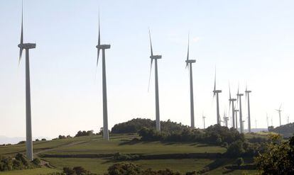 El parque eólico de la sierra del Tallat, en la comarca de Urgell.