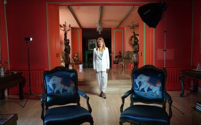 Carmen Cervera, baronesa Thyssen, en su residencia de Madrid.
