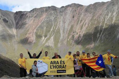 Catalanes independentistas en el Nevado de Toluca (M&eacute;xico).
