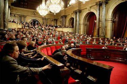 Votación en el Parlamento autonómico de la iniciativa para prohibir los toros en Cataluña.