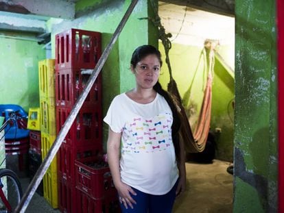 Dariana Elluz Amaya, dos días antes de tener su bebé en Cartagena.